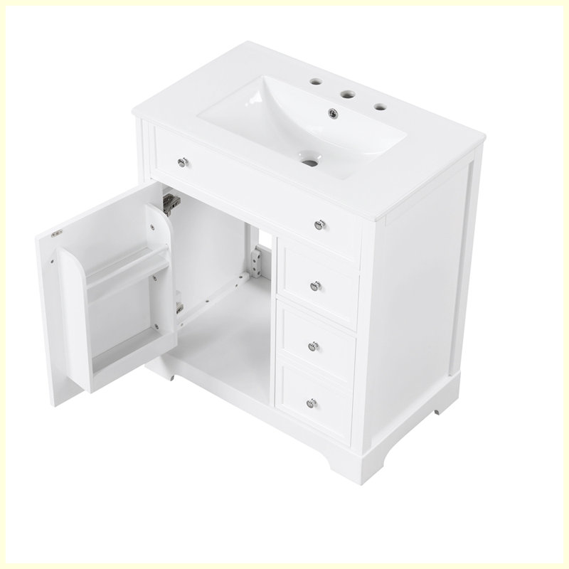 Meuble-lavabo moderne avec porte et deux tiroirs Modern