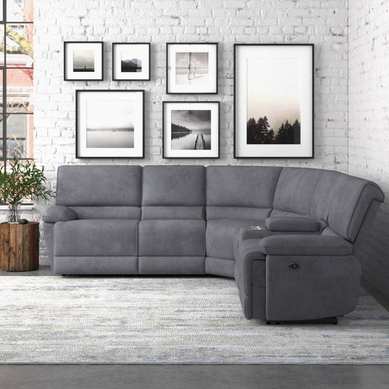Euclid 3 - Piece Upholstered Power Reclining Sectional