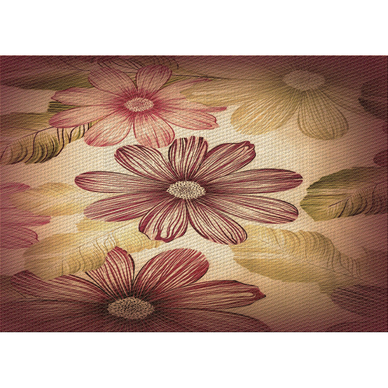 Floral Indoor Rug, Rectangle 5' x 7'