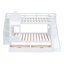 Lit superposé de style château double avec 2 tiroirs, 3 tablettes et glissière - blanc-912376152-912376159