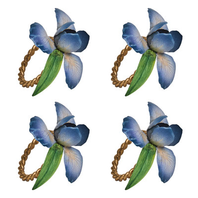 Meadow Walk Iris Napkin Ring - Chambray