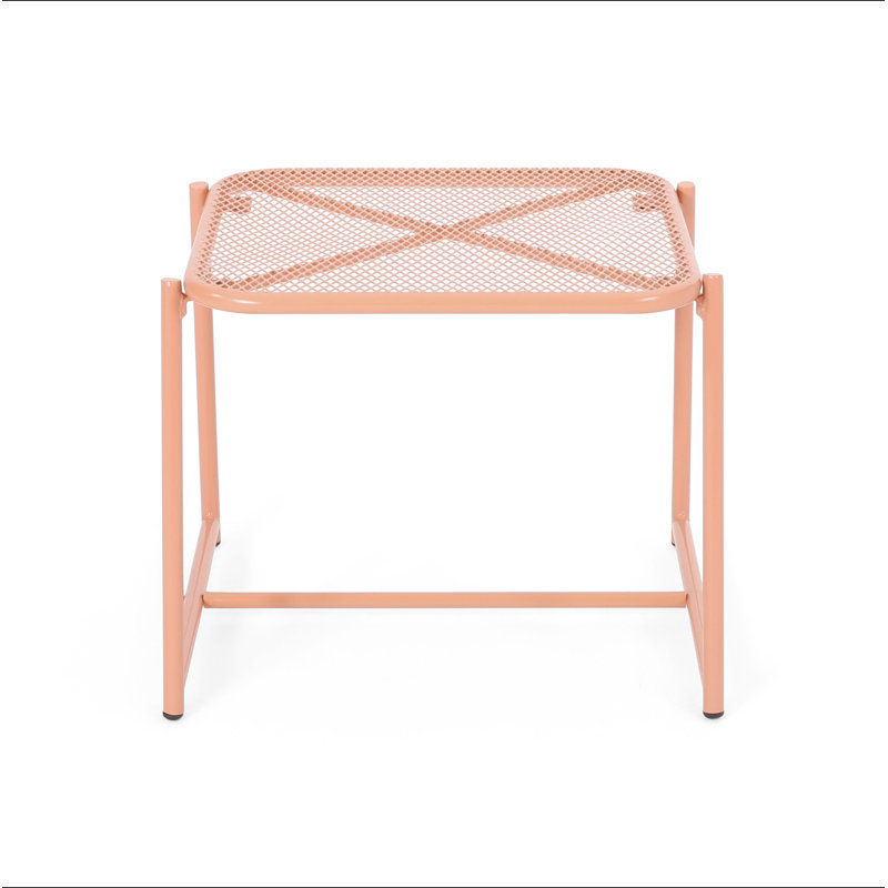 ELBA 15.5"H SIDE TABLE, Orange