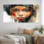 Portrait de femme afro-américaine - Portrait mural - 5 panneaux égaux