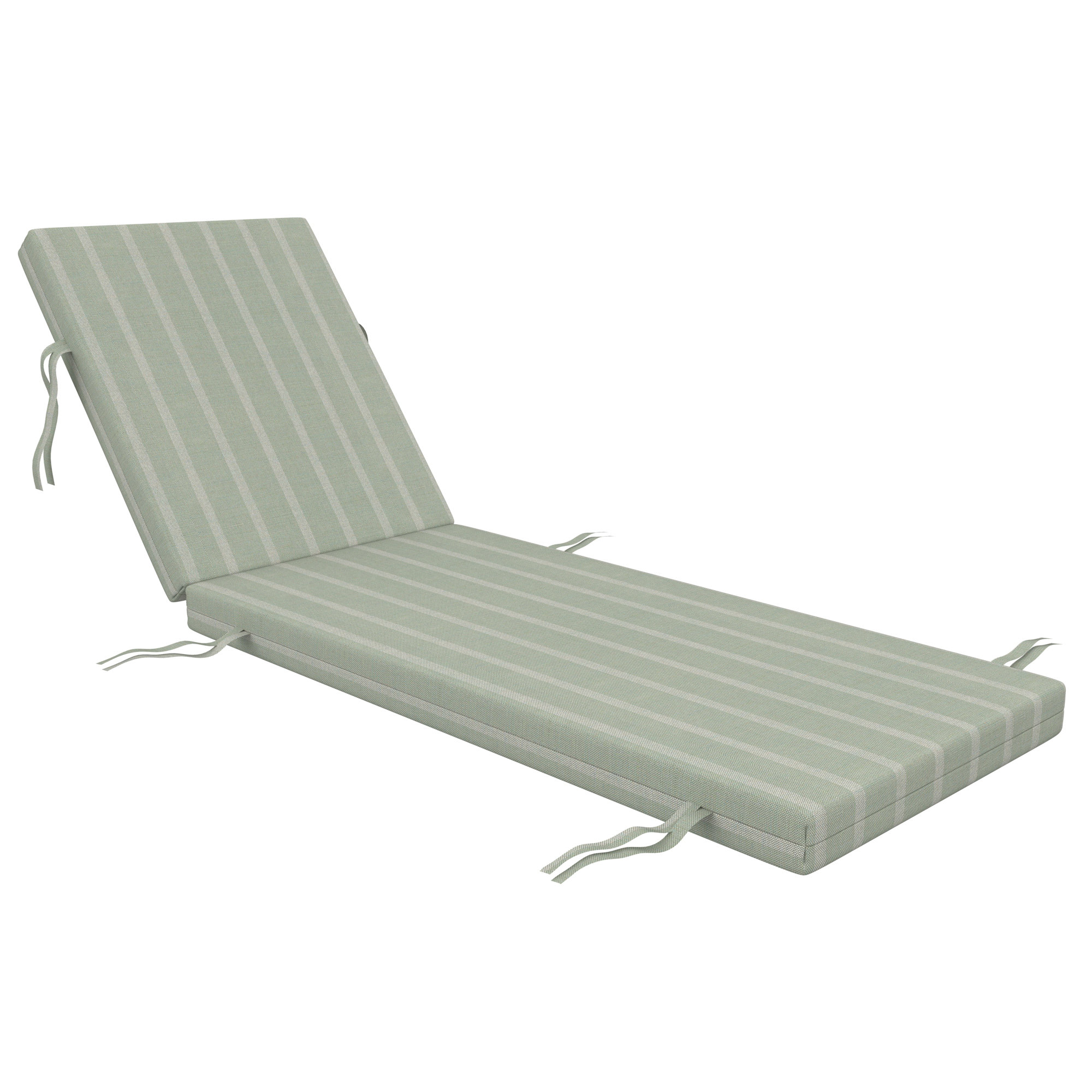 Lani Sunbrella Outdoor Chaise Lounge Cushion, Unwind Rainwashed, 22.5" W x 47" D