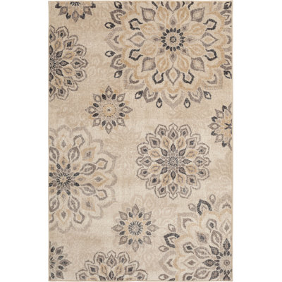 Tapis ivoire / brun Ratner