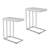 Table d'appoint 2 pièces Alhamdi - Tables de bout modernes en forme de C - Plateaux pour ordinateur portable ou tables de chevet compactes - Mobilier peu encombrant