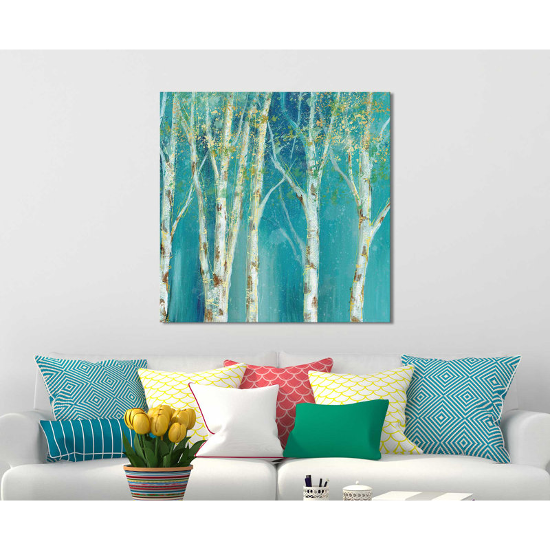 «Birch II», reproduction de peinture acrylique, H 18 po x l 18 po x P 1 po, Toile tendue