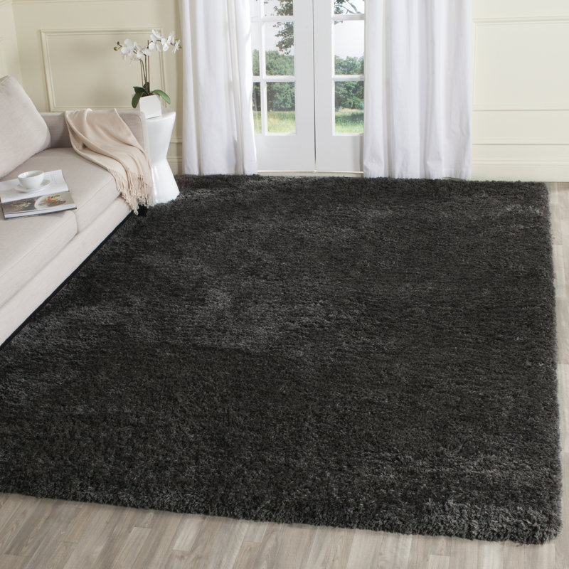 Franklynn Shag Hand Tufted Performance Solid Color Rug, Rectangle 8' x 10'
