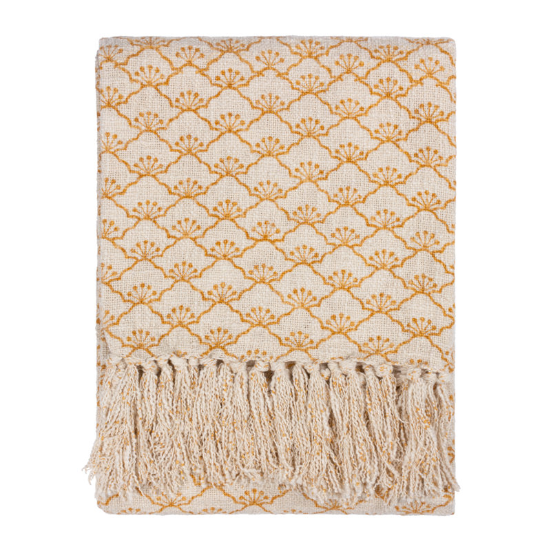 Teja Machine Woven Throw Blanket, Yellow