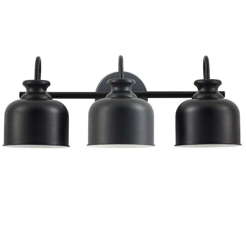 Meuble-lavabo 3 lumières Wrigley - noir mat