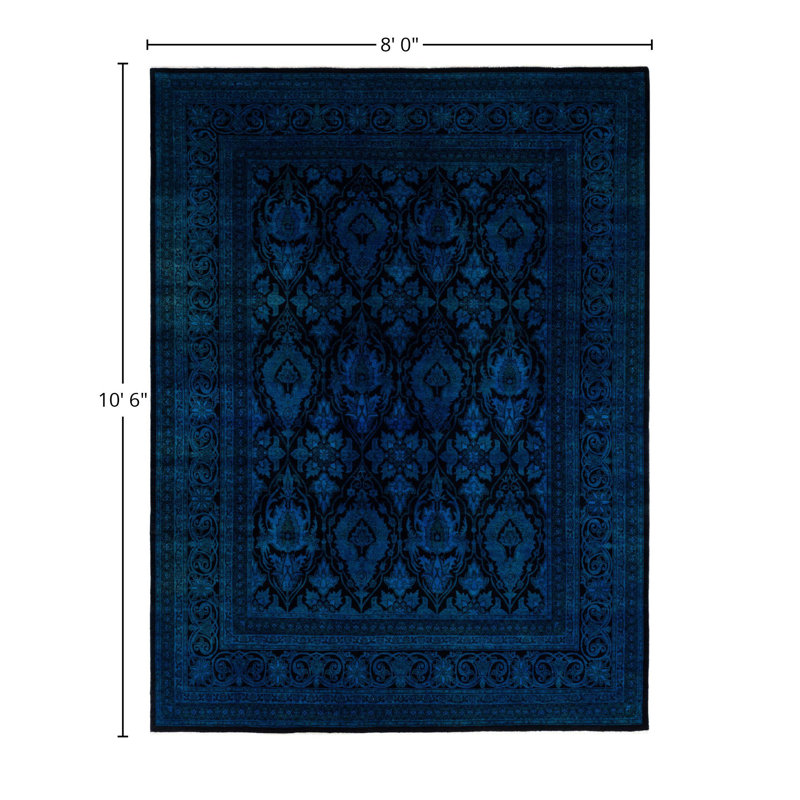 Overdyed One-of-a-Kind 8' 0" X 10' 6" Hand Knotted Area Rug
