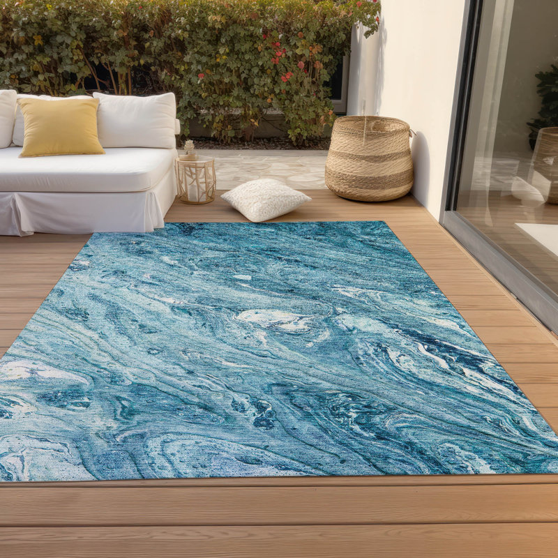 Kaylani Abstract Indoor / Outdoor Rug, Rectangle 10' x 14'