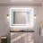 Chrisna LED Bathroom Mirror with Frontlit and Backlit, 3 Colors Temperature & Dimmable Light Anti-fog Tempered Glass Bathroom Vanity Mirror-1644397550-1660412552