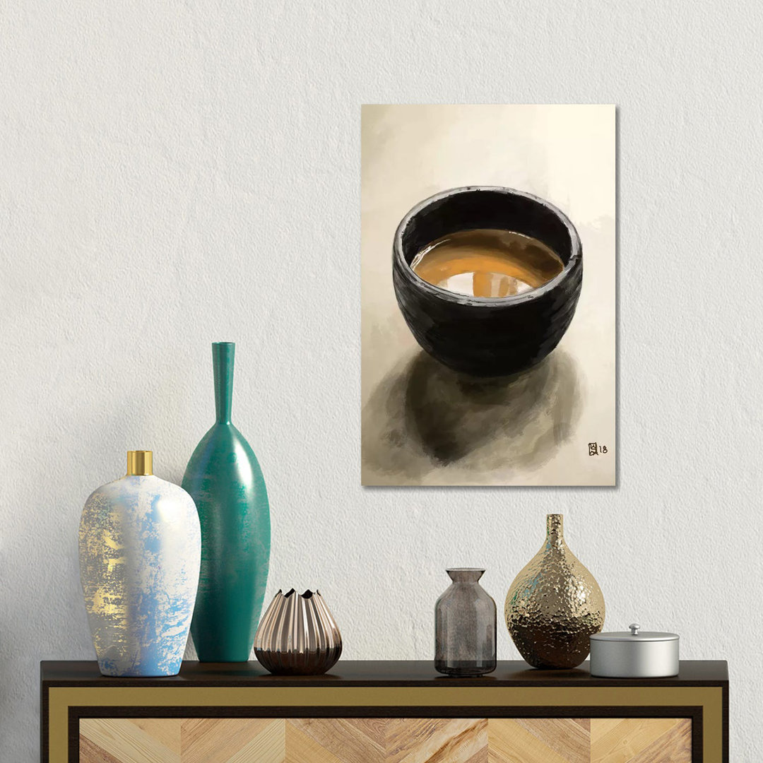 Elegantes Espresso von Sunflowerman - Galerie-verpackte Leinwand Giclée