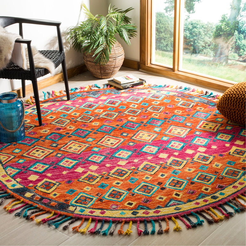 Tapis en laine touffeté à la main Vahakn, Rond 10 pi