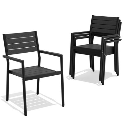 Deen Auminum Stackable Outdoor Dining Armchair