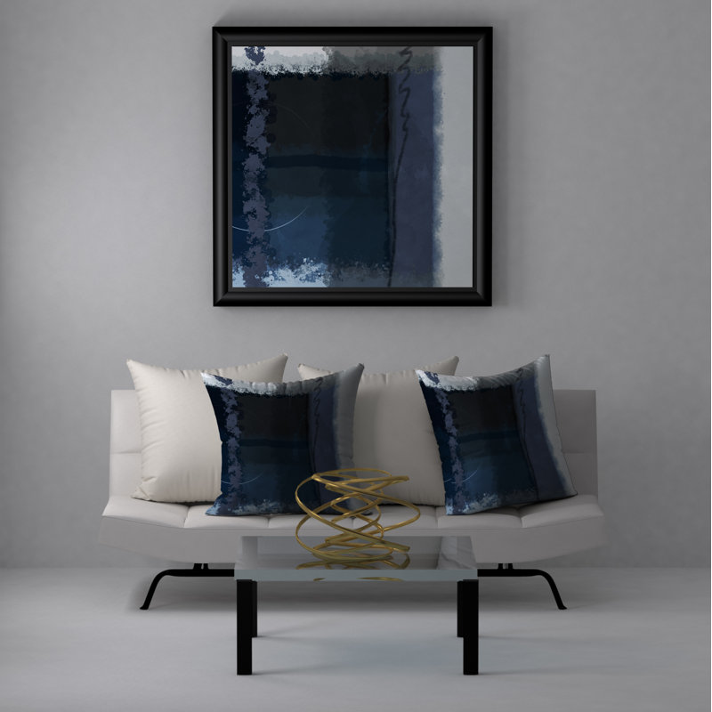 Abstract Throw Pillow, 18" H x 18" W