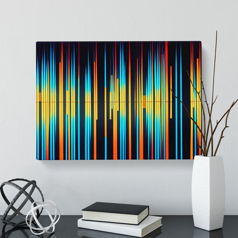 Audio Equalizer Abstract Vol.6 - Wrapped Canvas, 35cm H x 50cm W x 3cm D