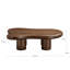Table basse 48,4 pouces en forme de nuage à quatre pieds, table basse en bois massif pour le salon-261004248-261004251