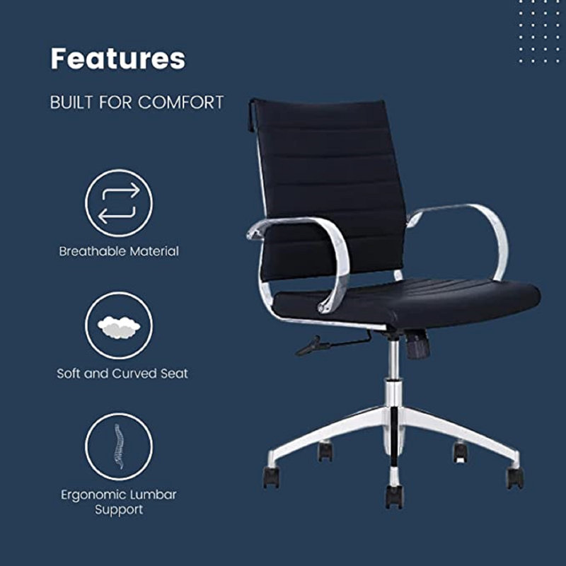 Ergonomic Conference Room Chair, Black