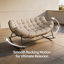 Chaise berçante d'extérieur en acier avec coussin Solvane-1963481417-1963481781