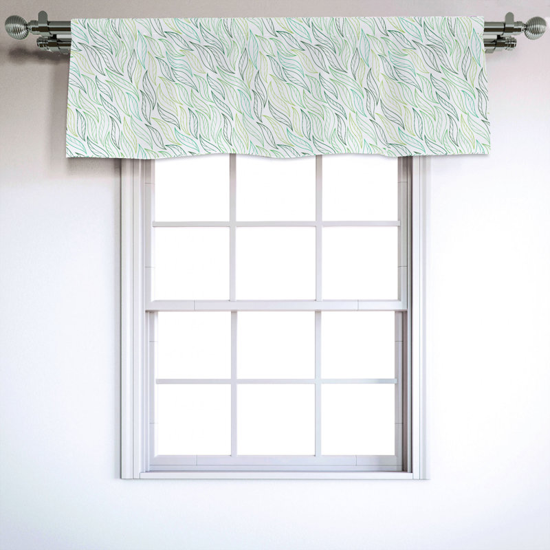 Sateen Floral Ruffled Window Valance