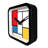 Mondrian Indoor/outdoor Clock