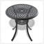 Ensemble de 5 meubles de patio en aluminium coulé avec cadre noir et coussins de siège