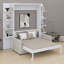 Armoire lit escamotable en bois avec tablettes de rangement et canapé-1538049893