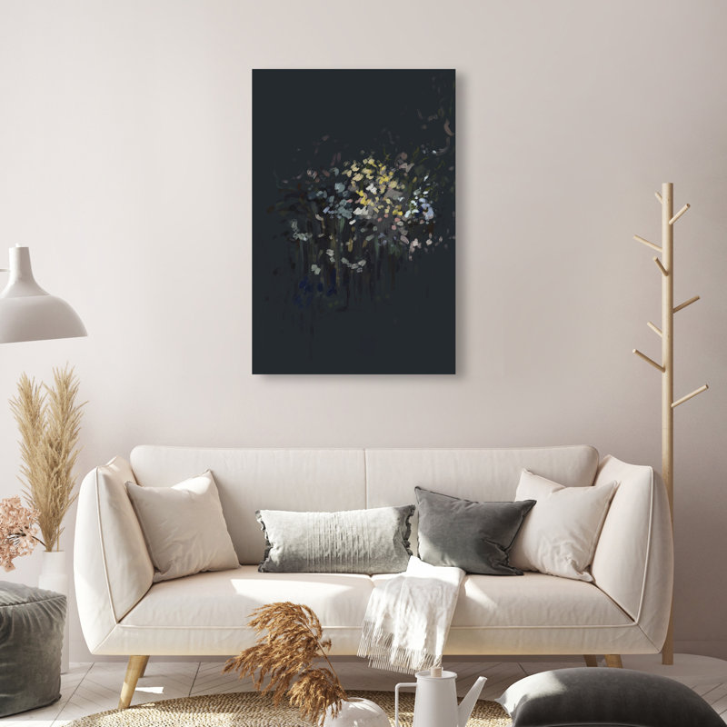 Midnight Flowers Print by Oliver Gal, 20"H x 30"W, Gallery Wrapped