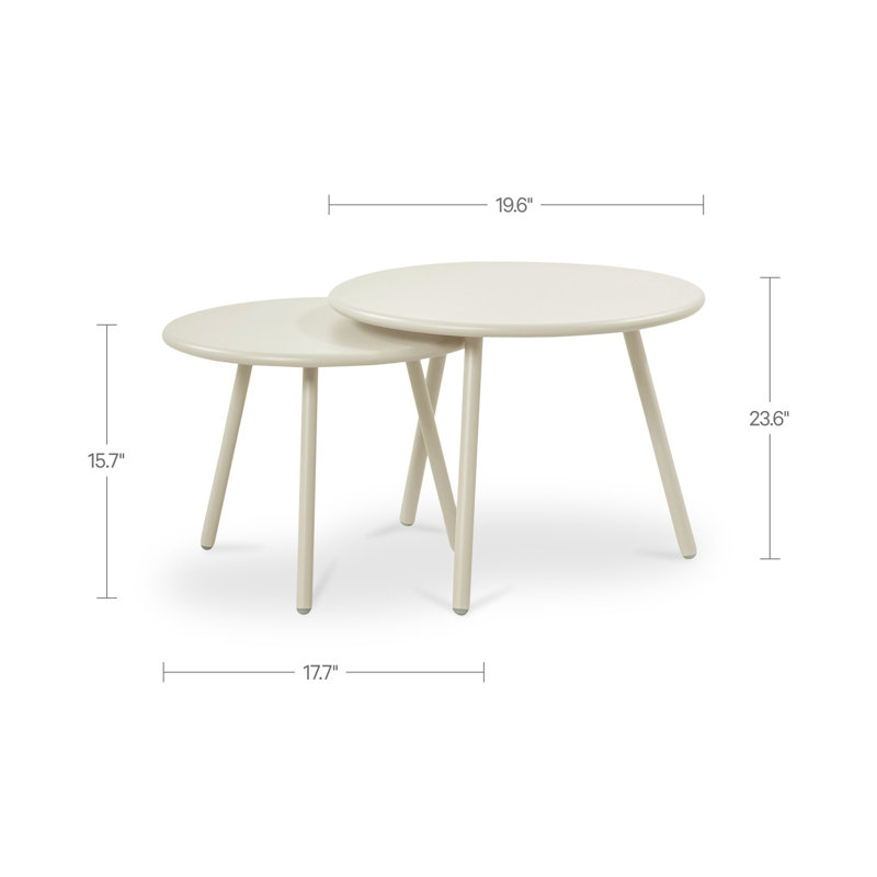 Kari Outdoor Nesting Coffee Table Green, White