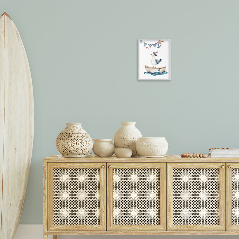  Joli dessin de goéland marin par LSR Design Studio, Estampe numérique Farmhouse, H 14 po x l 11 po