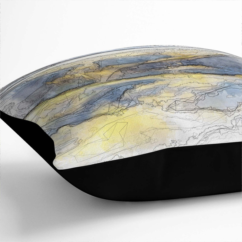 Square Throw Cushion, 55cm H x 55cm W x 20cm D, Black