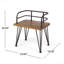 Chaise d'extérieur industrielle en bois et métal