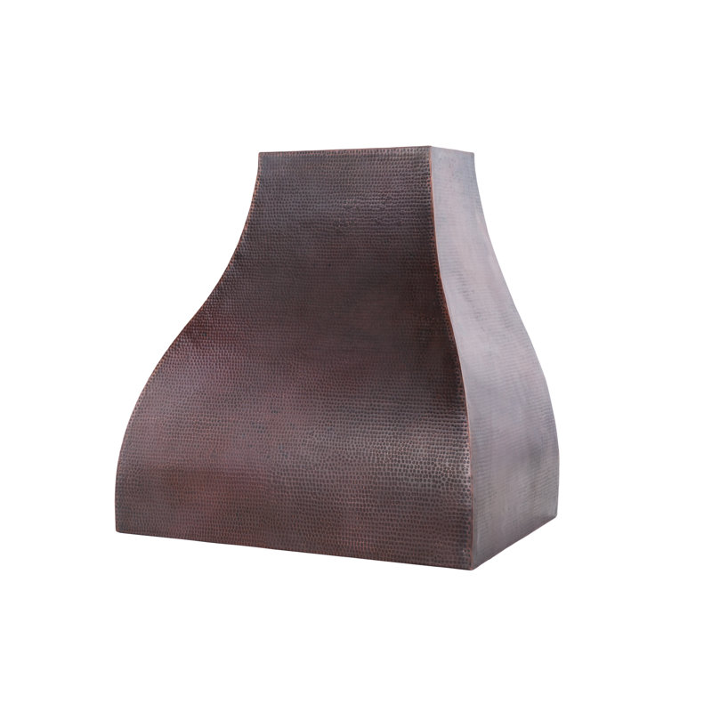 36 Inch 1250 CFM Hammered Copper Wall Mounted Campana Range Hood with Screen Filters
