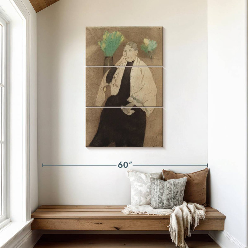 Leisha, portrait de la mère de l'artiste, H 45 po x l 28 po