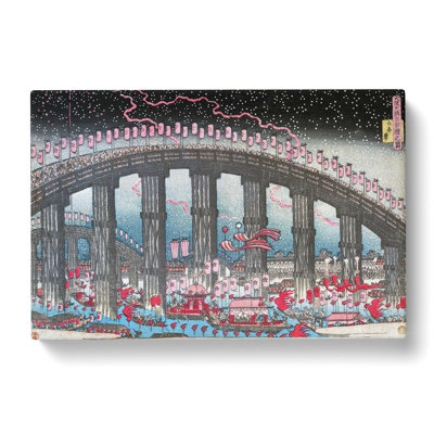 Tenmangu Festival at Osaka by Yashima Gakutei - Wrapped Canvas