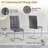 5- Piece Dining Table Set,Glass Top Metal Base Dining Tablewith 4 Faux Leather Dining Chairs-111233766-111233761
