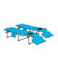 Ensemble 2 pièces de chaises longues d'extérieur pliables, chaises longues inclinables en filet avec structure en acier
