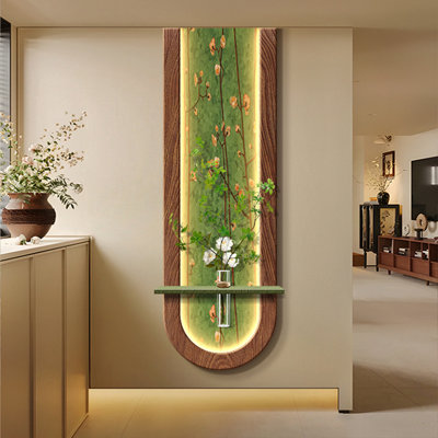 Art mural vert et vert en forme de grès