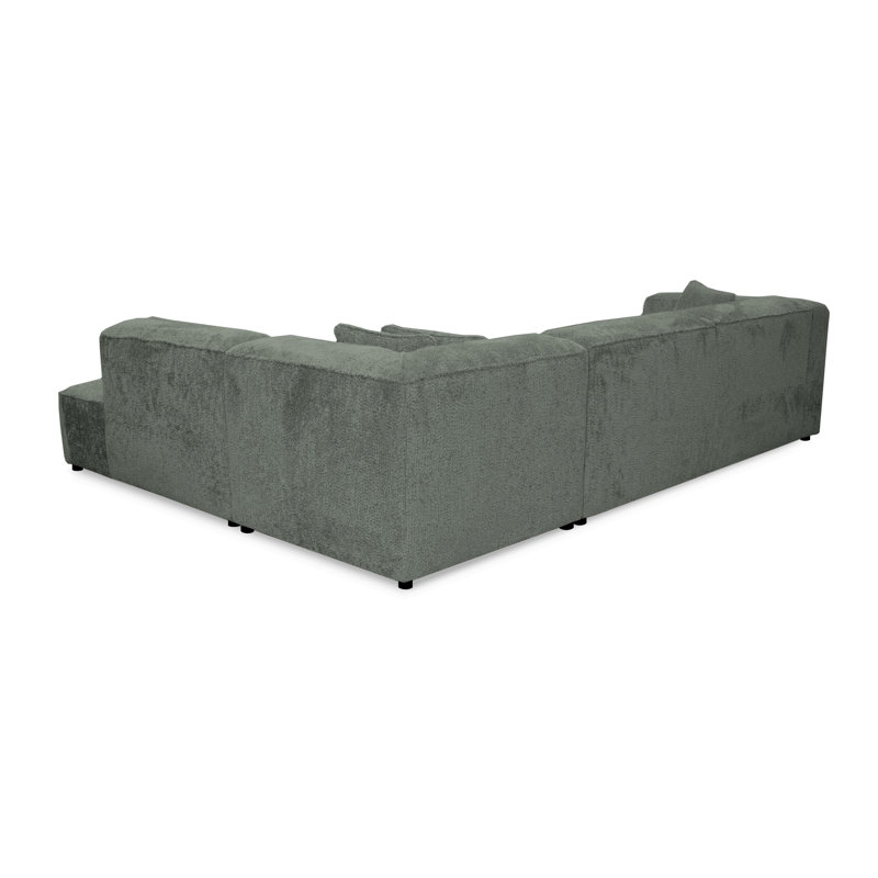 5 Seater Corner Sofa, Green
