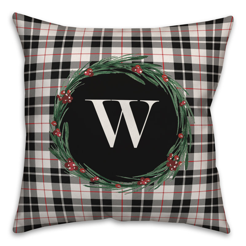 Checkered Throw Pillow, W
