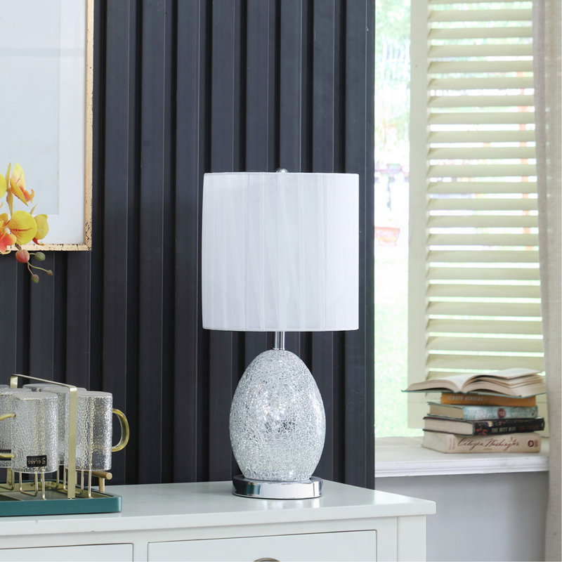Lampe de table argentée 20 po Renna