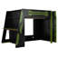 Lit mezzanine avec bureau Winora, structure en bois durable et éclairage RVB-557477351