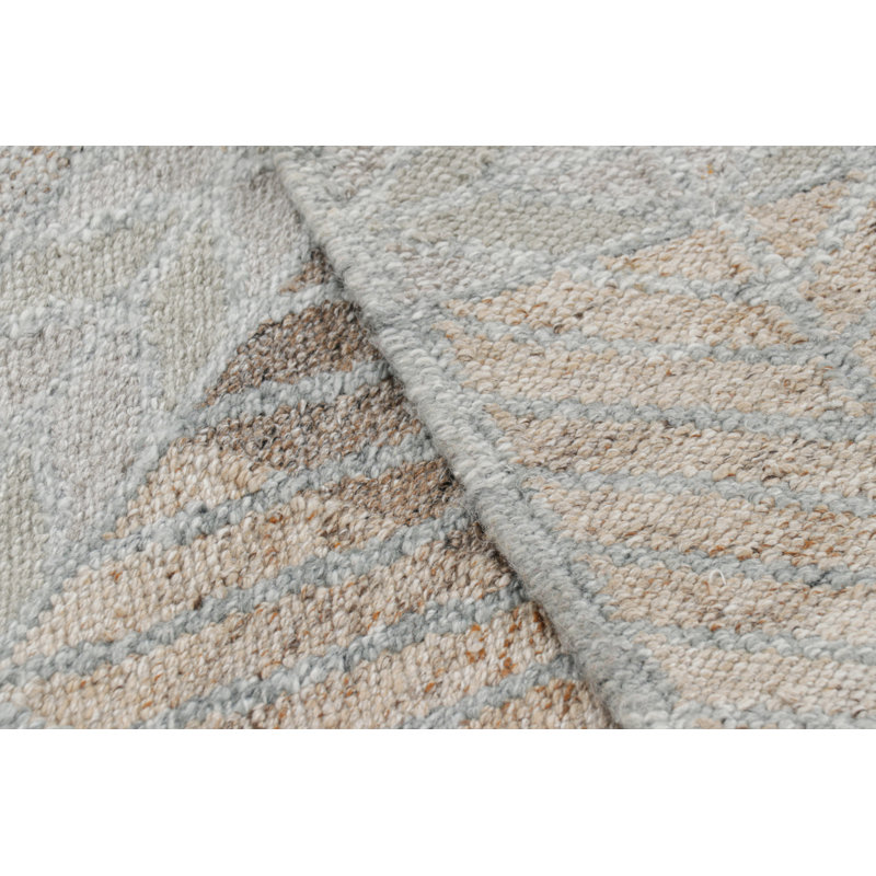 Rug & Kilim’S Scandinavian Style Outdoor Rug In Blue & Gray With Geometric Pattern