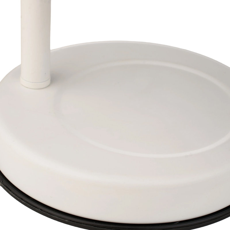 Metal USB Table Lamp, White, White
