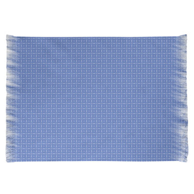 Tapis décoratif à napperon classique bleu