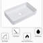 Lavabo rectangulaire en céramique Sleek