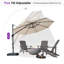 Parasol en porte-à-faux 132 po beige-86854400