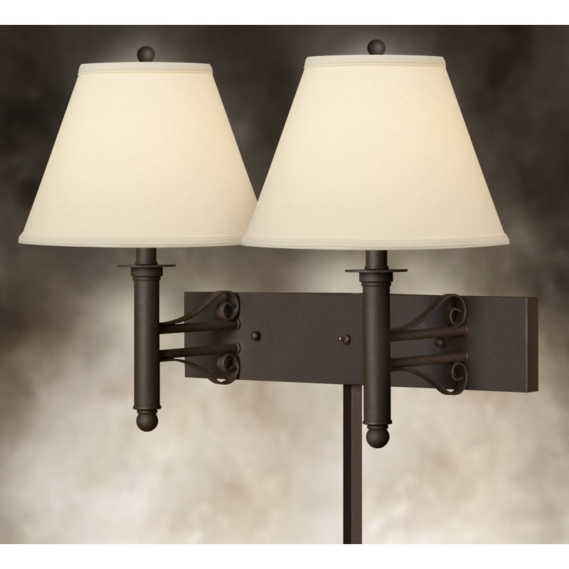 Steel Plug-in Armed Sconce